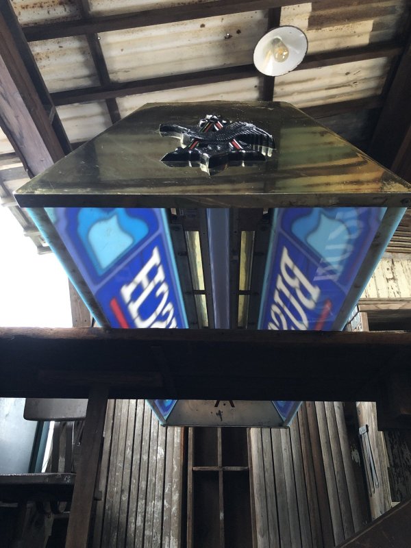 画像14: 80s Advertising Anheuser-Busch BUSCH Beer Billiard Pool Table Light Head for the Mountains (A535)