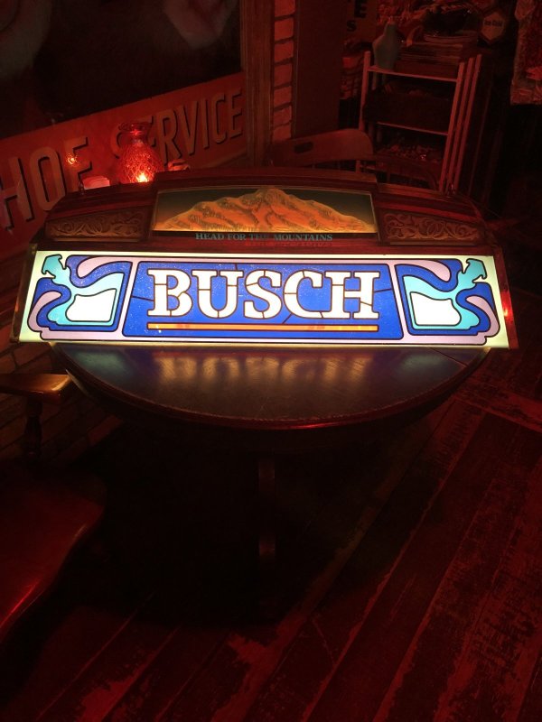 画像49: 80s Advertising Anheuser-Busch BUSCH Beer Billiard Pool Table Light Head for the Mountains (A535)