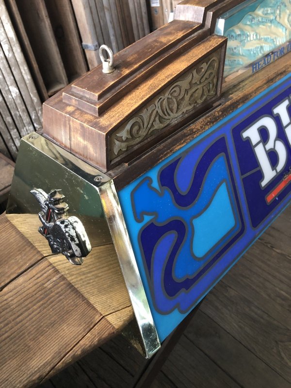 画像17: 80s Advertising Anheuser-Busch BUSCH Beer Billiard Pool Table Light Head for the Mountains (A535)