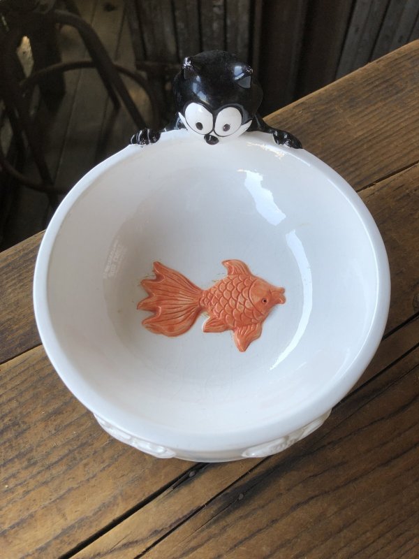 画像1: 90s Vintage Felix The Cat Ceramic Bowl (A569)
