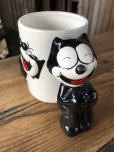 画像7: 90s Vintage Felix The Cat Ceramic 3D Mug Cup w/box (A568) (7)