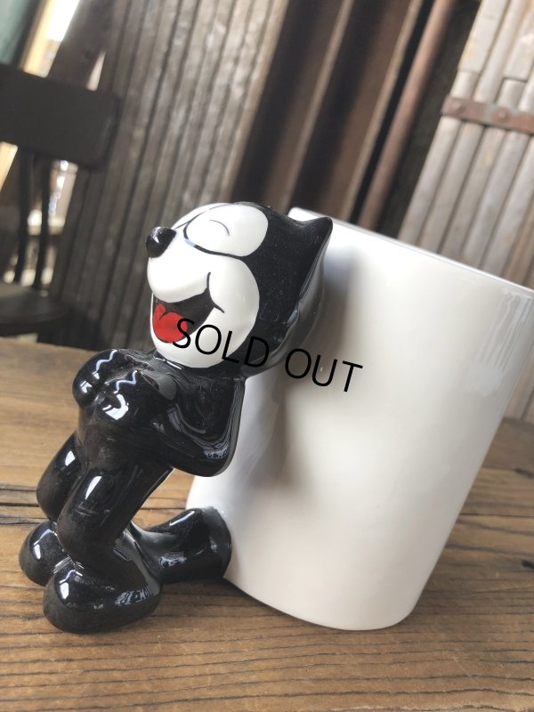 画像8: 90s Vintage Felix The Cat Ceramic 3D Mug Cup w/box (A568)