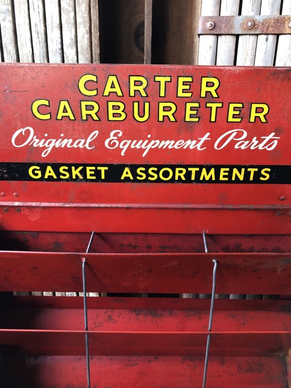 画像19: 40s Vintage Carter Carburetor Genuine Parts Hanging Store Display Cabinet Rack (A579) 