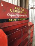 画像3: 40s Vintage Carter Carburetor Genuine Parts Hanging Store Display Cabinet Rack (A579)  (3)