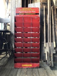 40s Vintage Carter Carburetor Genuine Parts Hanging Store Display Cabinet Rack (A579) 