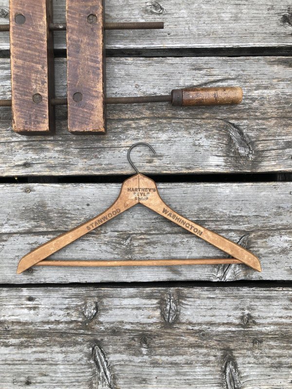 画像5: Vintage USA Advertising Wood Hanger HARTNEY'S STYLE SHOP (A584)