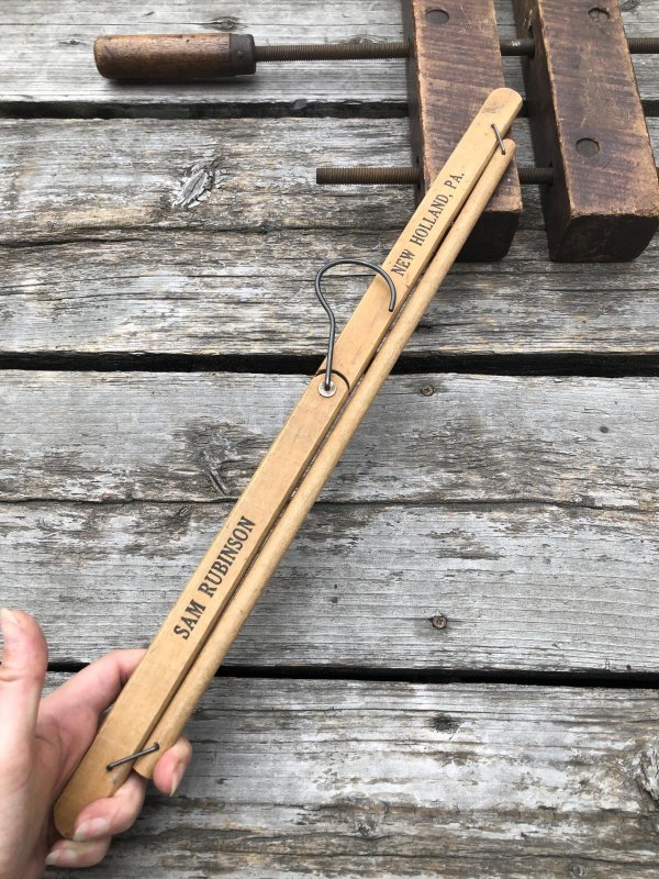 画像1: Vintage USA Advertising Wood Hanger SAM RUBINSON (A594)