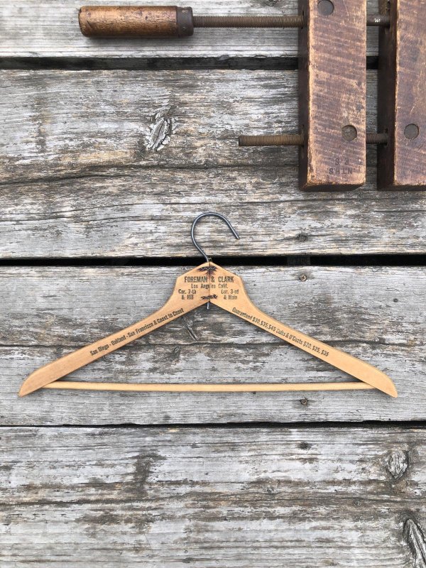 画像5: Vintage USA Advertising Wood Hanger FOREMAN & CLARK (A591)