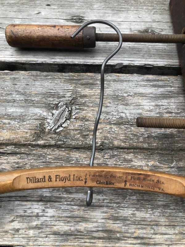 画像4: Vintage USA Advertising Wood Hanger Dillard & Floyd Inc (A595)