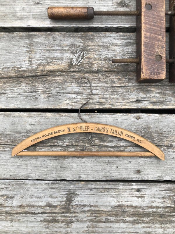 画像5: Vintage USA Advertising Wood Hanger N.SANDLER CAIRO'S TAILOR (A597)