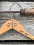 画像2: Vintage USA Advertising Wood Hanger IS.KOWALSKI Inc. (A589) (2)