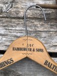 画像2: Vintage USA Advertising Wood Hanger HAMBURGER & SON (A582) (2)