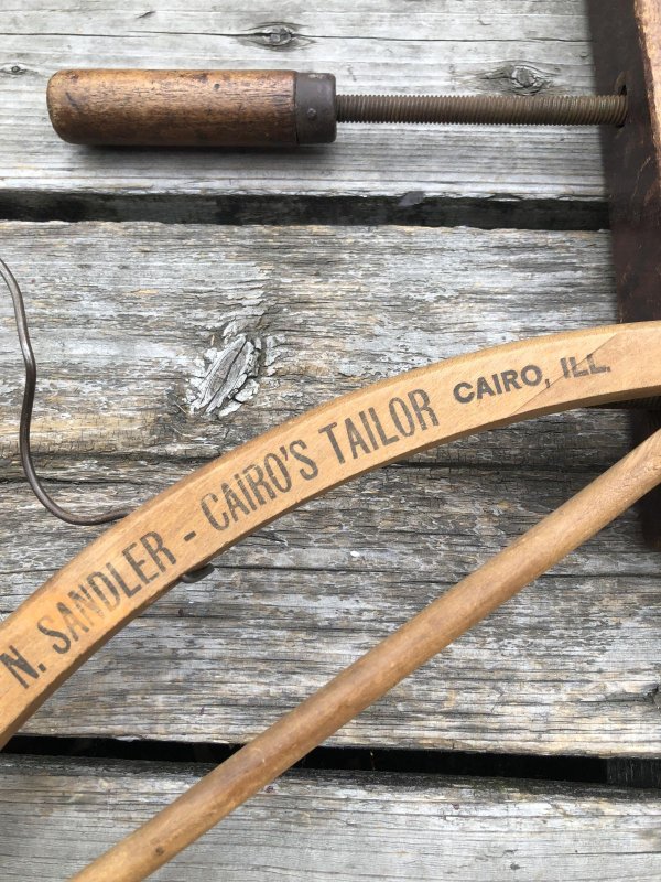 画像4: Vintage USA Advertising Wood Hanger N.SANDLER CAIRO'S TAILOR (A597)