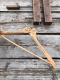 Vintage USA Advertising Wood Hanger FOREMAN & CLARK (A591)
