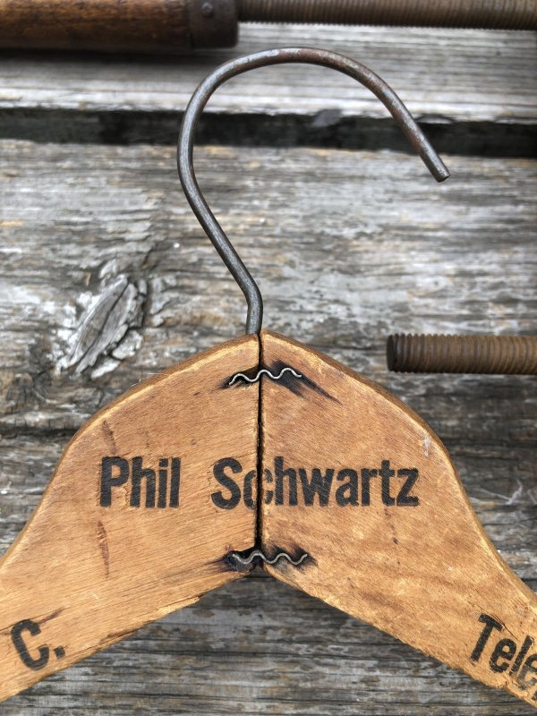 画像2: Vintage USA Advertising Wood Hanger Phil Schwartz (A583)