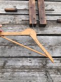 Vintage USA Advertising Wood Hanger KINGSBURY CLOTHES (A592)
