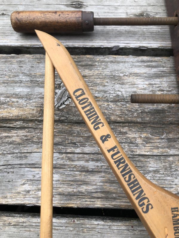 画像4: Vintage USA Advertising Wood Hanger HAMBURGER & SON (A582)