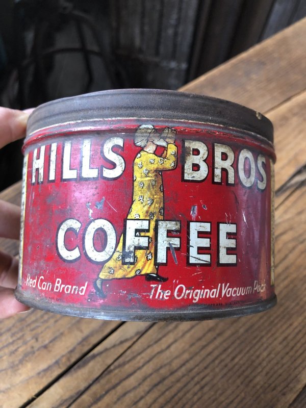 画像1: Vintage Coffee Tin HILLS BROS (A619)