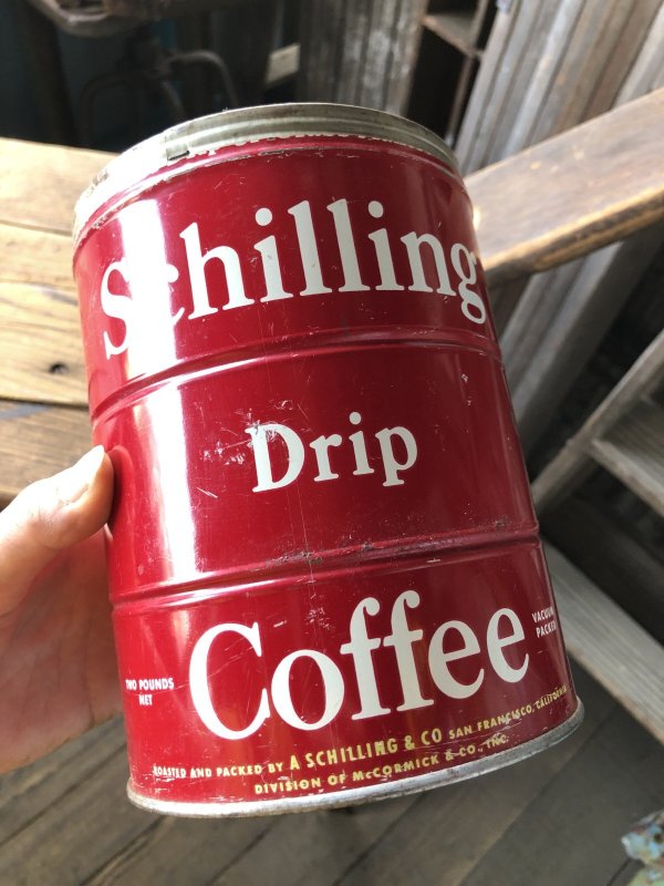 画像1: Vintage Coffee Tin Schilling (A615)