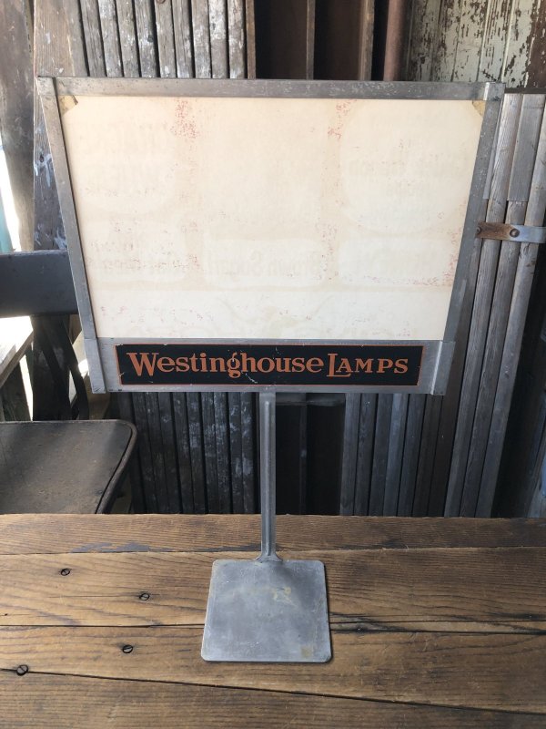 画像10: Vintage Westinghouse Lamps Advertising Pop Poster Price Store Display Stand (A626) 