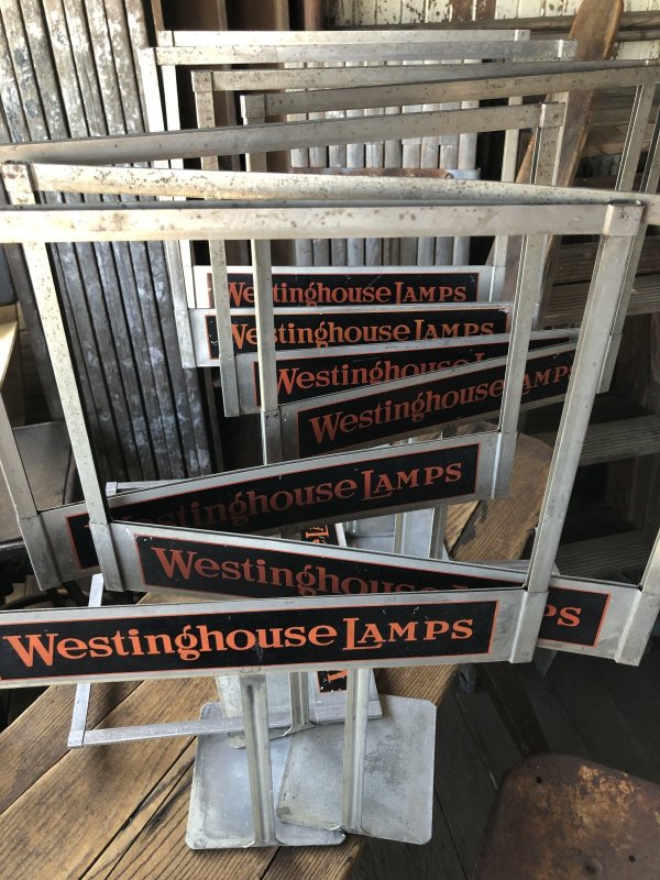 画像15: Vintage Westinghouse Lamps Advertising Pop Poster Price Store Display Stand (A626) 