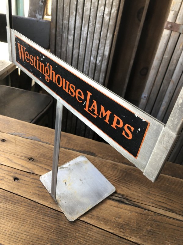 画像3: Vintage Westinghouse Lamps Advertising Pop Poster Price Store Display Stand (A626) 
