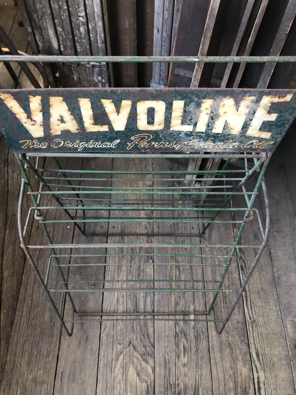 画像16: 40s Vintage Valvoline Motor Oil Can Store Display Rack HTF!! (A627) 