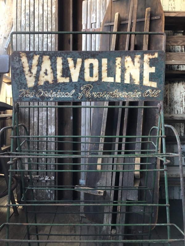 画像19: 40s Vintage Valvoline Motor Oil Can Store Display Rack HTF!! (A627) 