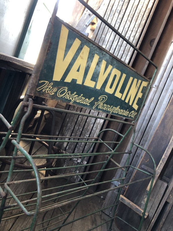画像8: 40s Vintage Valvoline Motor Oil Can Store Display Rack HTF!! (A627) 