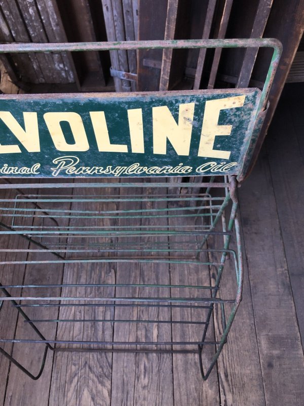 画像7: 40s Vintage Valvoline Motor Oil Can Store Display Rack HTF!! (A627) 
