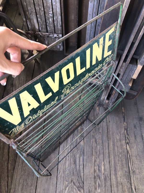 画像21: 40s Vintage Valvoline Motor Oil Can Store Display Rack HTF!! (A627) 