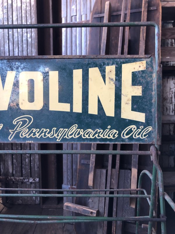 画像5: 40s Vintage Valvoline Motor Oil Can Store Display Rack HTF!! (A627) 