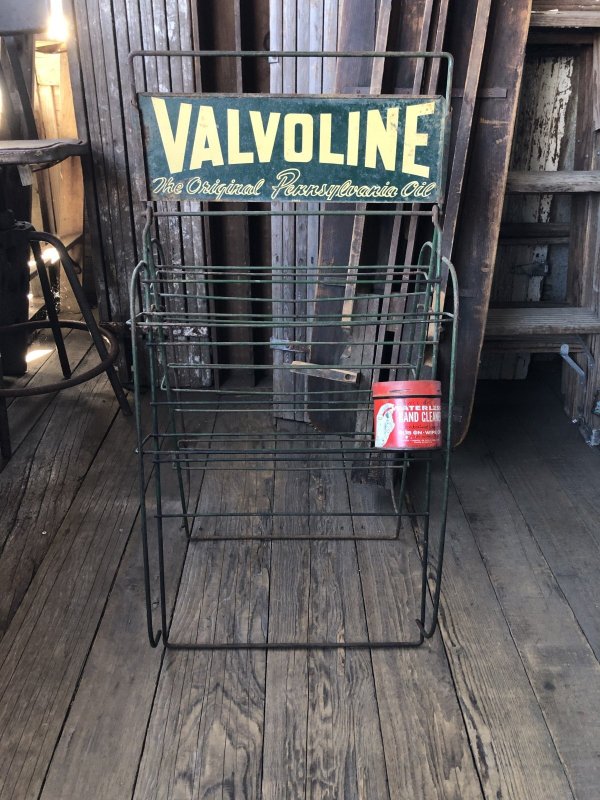 画像25: 40s Vintage Valvoline Motor Oil Can Store Display Rack HTF!! (A627) 