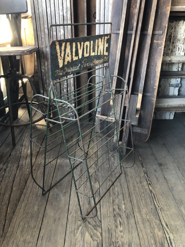 画像11: 40s Vintage Valvoline Motor Oil Can Store Display Rack HTF!! (A627) 