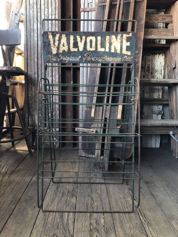 画像12: 40s Vintage Valvoline Motor Oil Can Store Display Rack HTF!! (A627) 