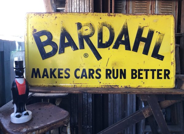 画像16: RARE! 50s Vintage Bardahl Motor Oil Makes Cars Run Better Store Display Sign HTF!!! (A629) 