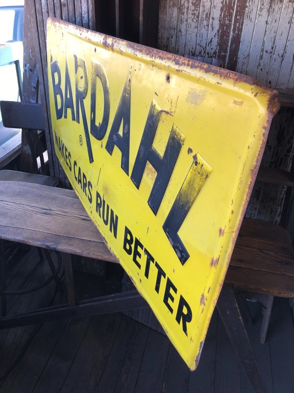 画像3: RARE! 50s Vintage Bardahl Motor Oil Makes Cars Run Better Store Display Sign HTF!!! (A629) 