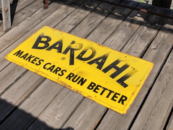 画像18: RARE! 50s Vintage Bardahl Motor Oil Makes Cars Run Better Store Display Sign HTF!!! (A629) 