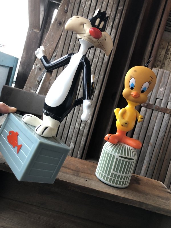 画像9: 60s〜 Vintage R.Dakin Tweety and Sylvester Figure Set w/Bank (A634)