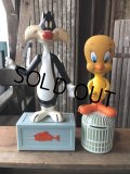 70s Vintage R.Dakin Tweety and Sylvester Figure Set w/Bank (A634)