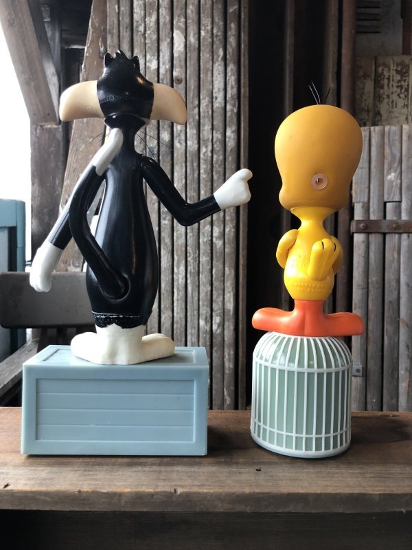 画像3: 60s〜 Vintage R.Dakin Tweety and Sylvester Figure Set w/Bank (A634)