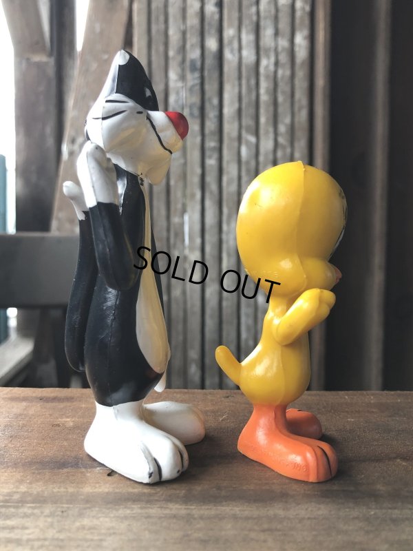 画像2: 70s Vintage R.Dakin Tweety and Sylvester PVC Figure Set (A632)