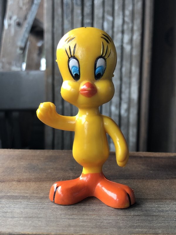 画像1: 70s Vintage R.Dakin Tweety PVC Figure 9.5cm (A631)