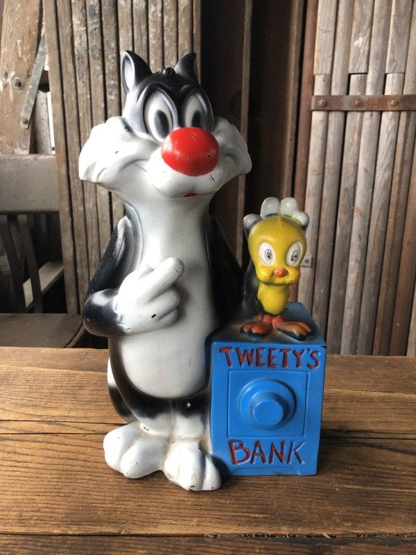 画像1: 70s Vintage Tweety & Sylvester TWEETY'S BANK (A630)