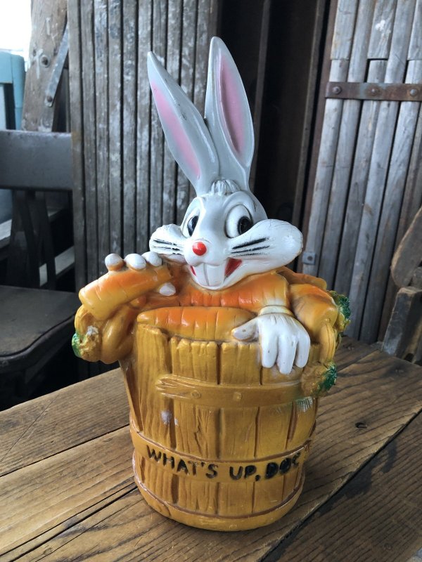 画像1: 70s Vintage Looney Tunes Bugs Bunny Coin Bank (A638)