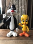画像1: 70s Vintage R.Dakin Tweety and Sylvester PVC Figure Set (A632) (1)