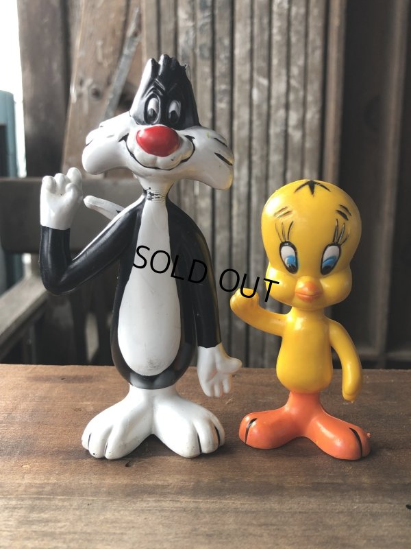 画像1: 70s Vintage R.Dakin Tweety and Sylvester PVC Figure Set (A632)