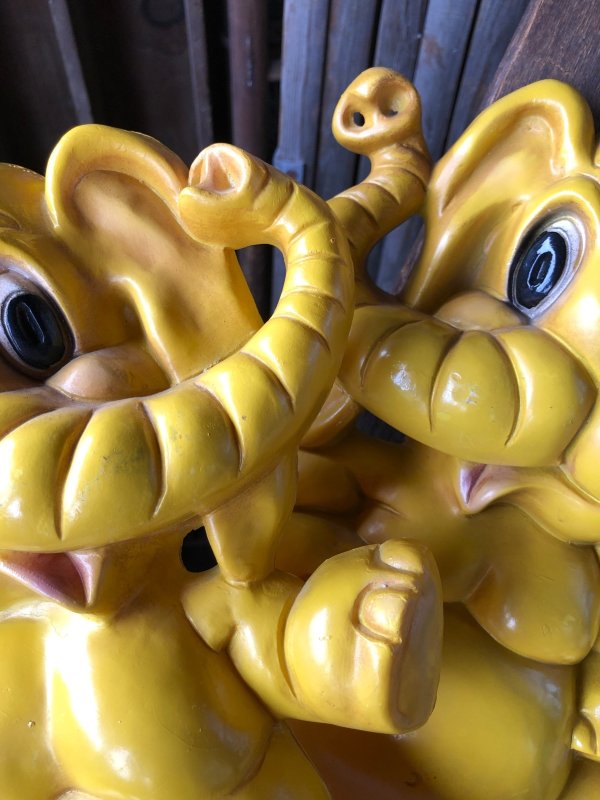 画像6: 70s Vintage Homco Yellow Elephant Wall Plaques (A642)