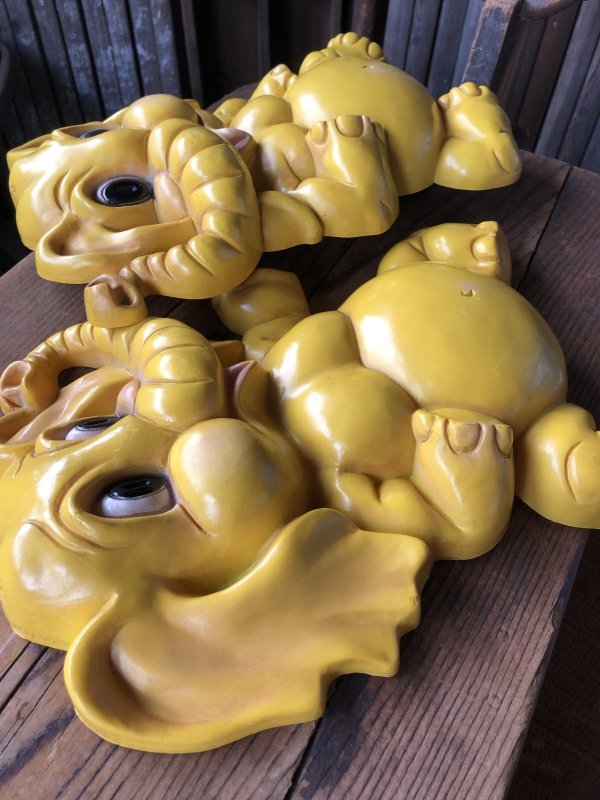 画像5: 70s Vintage Homco Yellow Elephant Wall Plaques (A642)