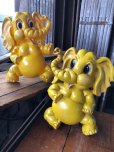 画像1: 70s Vintage Homco Yellow Elephant Wall Plaques (A642) (1)